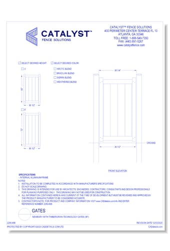 Newbury with TimberGrain Technology Gates (36")