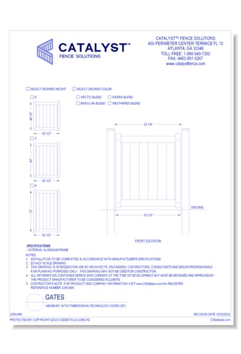 Newbury with TimberGrain Technology Gates (50")
