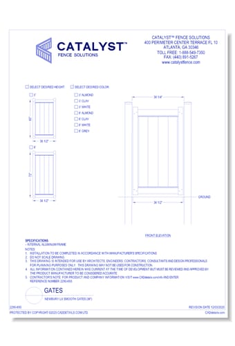 Newbury LX Smooth Gates (36")