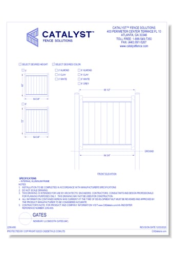 Newbury LX Smooth Gates (64")