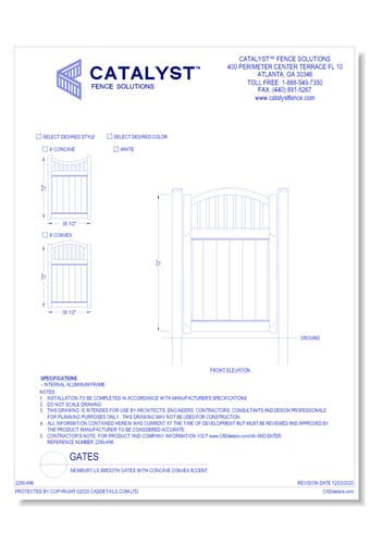 Newbury LX Smooth Gates With Concave Convex Accent