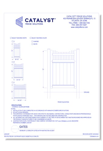 Newbury LX Smooth Gates With Huntington Accent