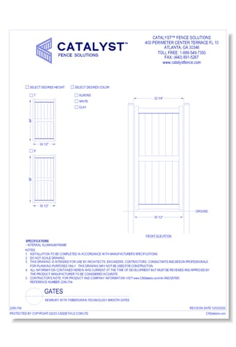 Newbury with TimberGrain Technology Smooth Gates