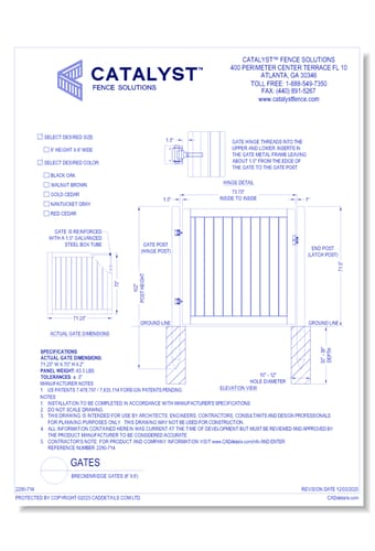 Breckenridge Gates (6' x 6')
