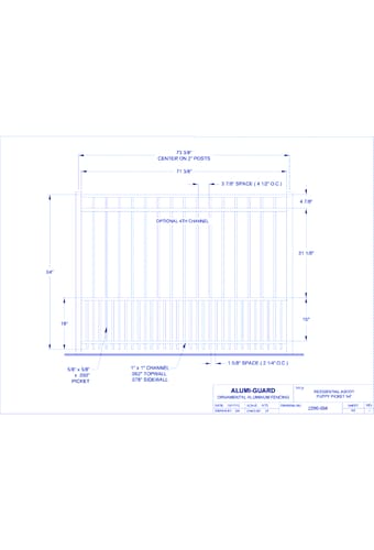 Residential Manchester 54" Puppy Picket (RA544S0-2)