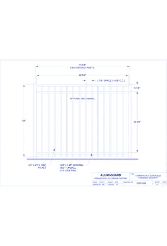 Commercial & Concealed Fastener Manchester 54" (CCFA543S)