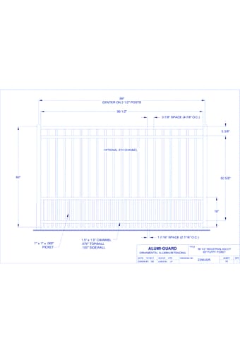 8' Industrial Manchester 60" Puppy Picket (I8A604S0-2)