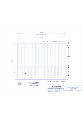 Residential Salem 54" Puppy Picket (RC544S0-2)
