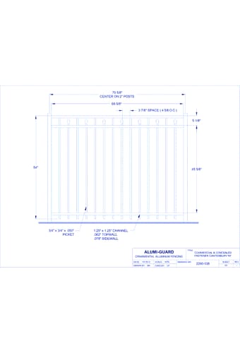 Commercial & Concealed Fastener Salem 54" (CCFC543S)