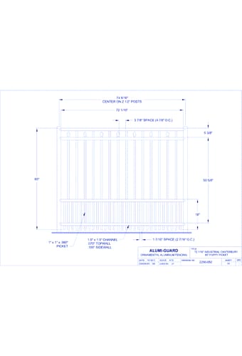 6' Industrial Salem 60" Puppy Picket (I6C604S0-2)