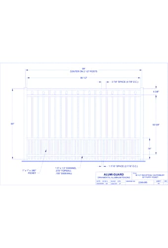 8' Industrial Salem 60" Puppy Picket (I8C604S0-2)