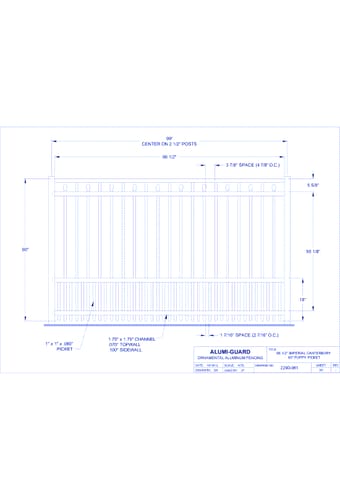 8' Imperial Salem 60" Puppy Picket (IM8C604S0-2)