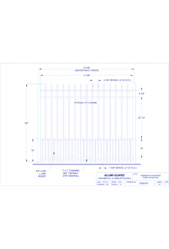 Residential Newcastle 60" Puppy Picket (RB604S0-2)