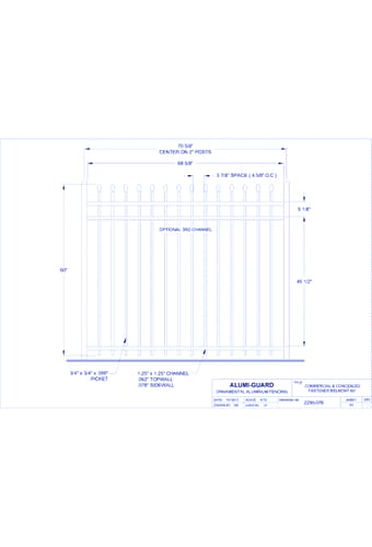 Commercial & Concealed Fastener Newcastle 60" (CCFB603S)
