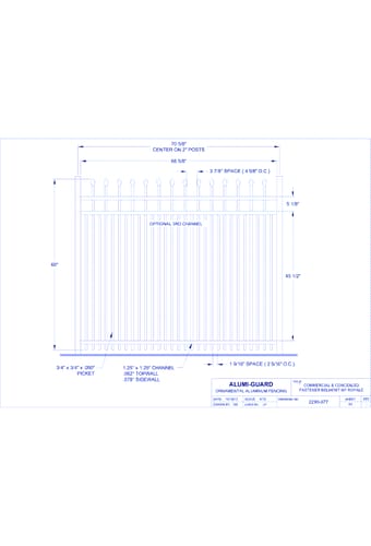 Commercial & Concealed Fastener Newcastle 60" Royale (CCFB603S0-1)