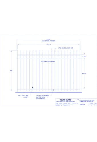 Concealed Fastener Commercial Newcastle 60" (CFB603S)