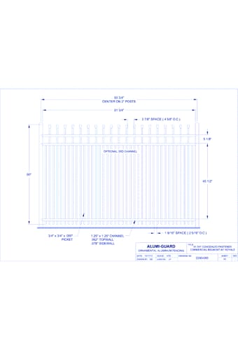 Concealed Fastener Commercial Newcastle 60" Royale (CFB603S0-1)