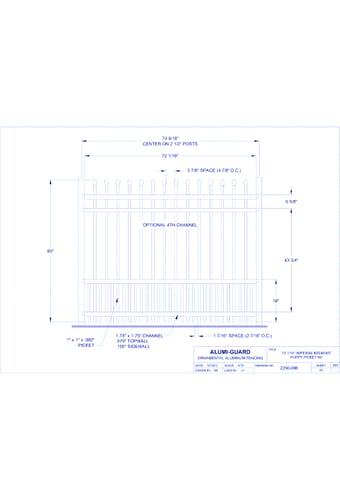 6' Imperial Newcastle 60" Puppy Picket (IM6B604S0-2)