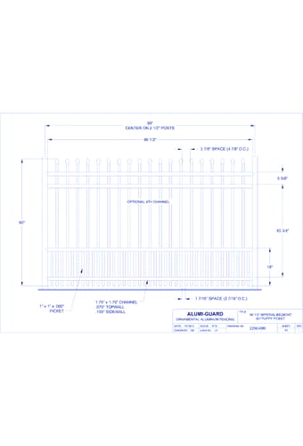 8' Imperial Newcastle 60" Puppy Picket (IM8B604S0-2)