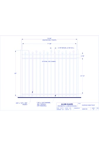 Guardian Newcastle Staggered 60" (GH603S)