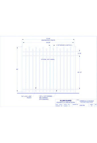 Commercial & Concealed Fastener Newcastle Staggered 60" (CCFH603S)