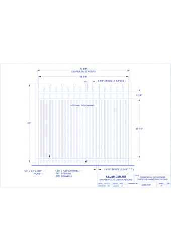 Commercial & Concealed Fastener Newcastle Staggered 60" Royale (CCFH603S0-1)