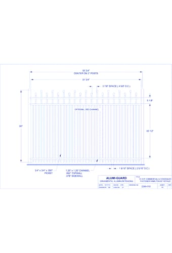 Concealed Fastener Commercial Newcastle Staggered 60" Royale (CFH603S0-1)