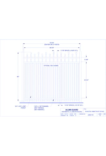 6' Municipal Newcastle Staggered 60" Royale (M6H603S0-1)