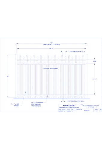 8' Industrial Newcastle Staggered 60" Royale (I8H603S0-1)