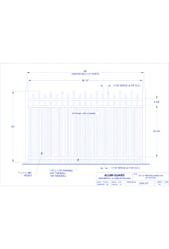 8' Imperial Newcastle Staggered 60" Royale (IM8H603S0-1)