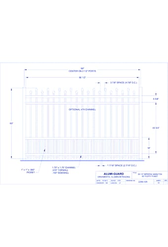 8' Imperial Newcastle Staggered 60" Puppy Picket (IM8H604S0-2)