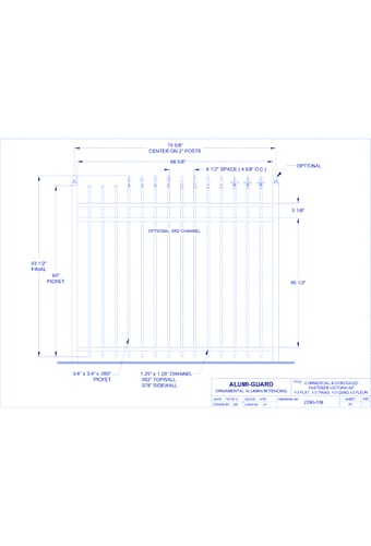 Commercial & Concealed Fastener Orleans 60" (CCFV603S-3)