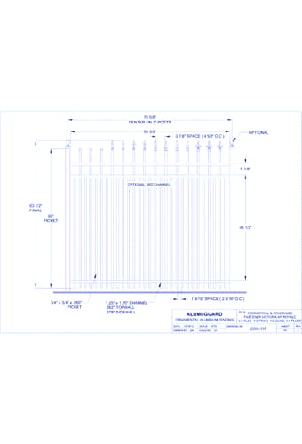 Commercial & Concealed Fastener Orleans 60" Royale (CCFV603S0-1-3)