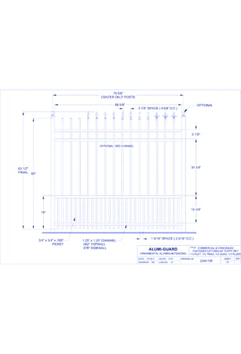 Commercial & Concealed Fastener Orleans 60" Puppy Picket (CCFV604S0-2-3)