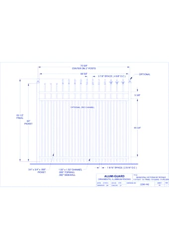 6' Municipal Orleans 60" Royale (M6V603S0-1-3)