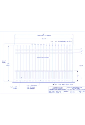 8' Industrial Orleans 60" Puppy Picket (I8V604S0-2-3)