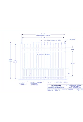 6' Imperial Orleans 60" Puppy Picket (IM6V604S0-2-3)