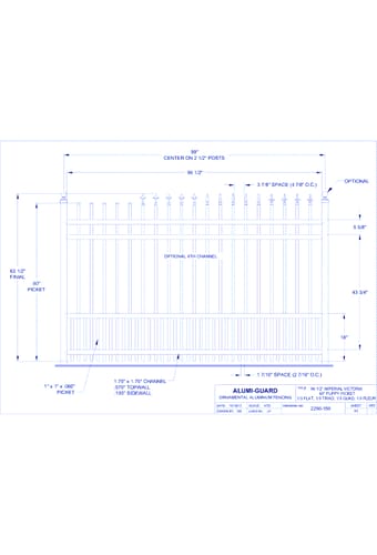 8' Imperial Orleans 60" Puppy Picket (IM8V604S0-2-3)