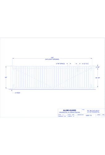Double Gate Residential Newcastle 03 Arch 3-CH 60" (GT03D192RB603)