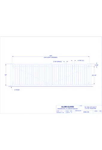 Double Gate Industrial Manchester 3-CH 54" (GTD192IA543)