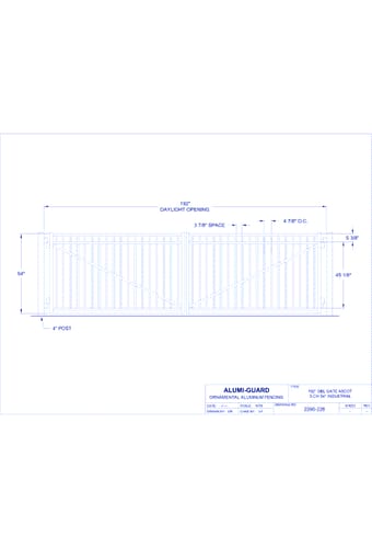 Double Gate Industrial Manchester 03 Arch 3-CH 54" (GT03D192IA543)