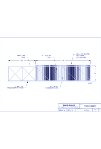 20' Cantilever Commercial Manchester 02 Arch 3-CH 72" (GT02C240CA723)