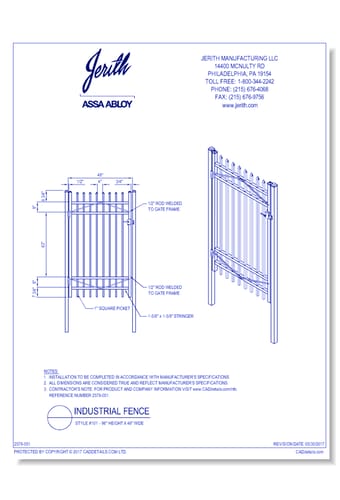 Industrial Gate Style 101 - 96 In. H x 48 In. W