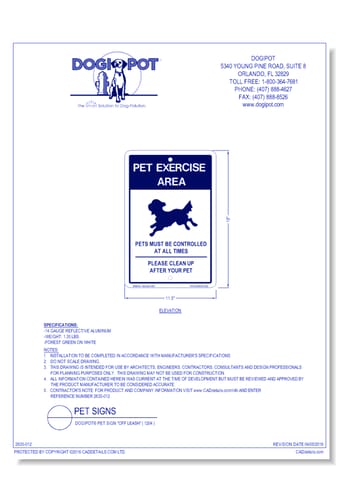 DOGIPOT® Pet Sign "Off Leash" ( 1204 ) 	