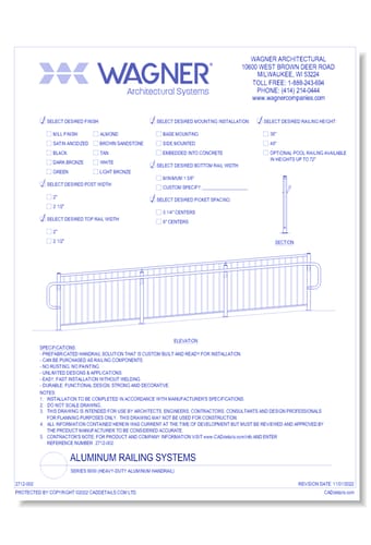 Aluminum Rail: Series 9000 (Heavy-Duty Aluminum Handrail)