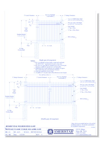 Montage Classic 2/3-Rail SGL & DBL Gate