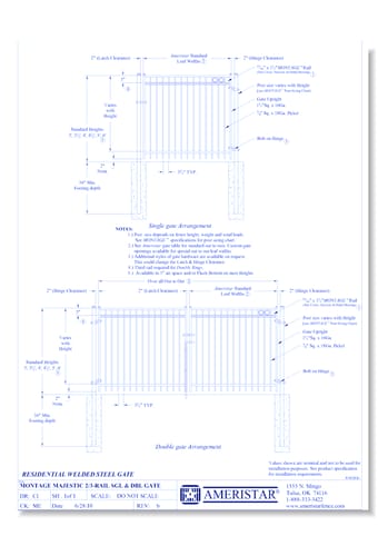 Montage Majestic 2/3-Rail SGL & DBL Gate