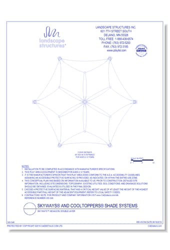 SkyWays® Hexagon, Double Layer 45' Diameter