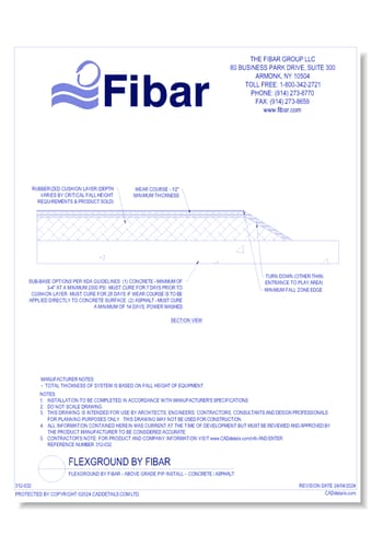 Flexground by Fibar - Above Grade PIP Install – Concrete / Asphalt