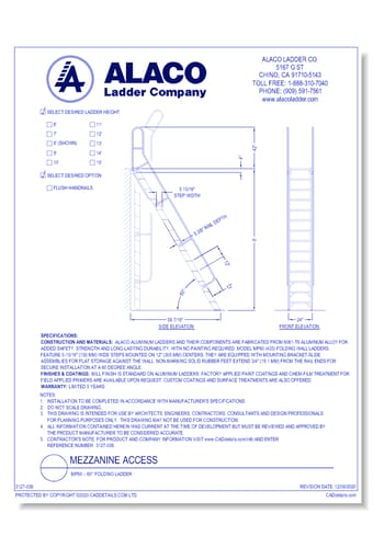 Mezzanine Access: MP60 – 60° Folding Ladder